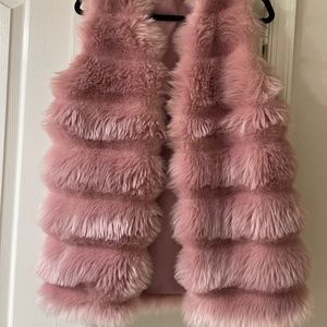 Pink Faux Fur Vest
